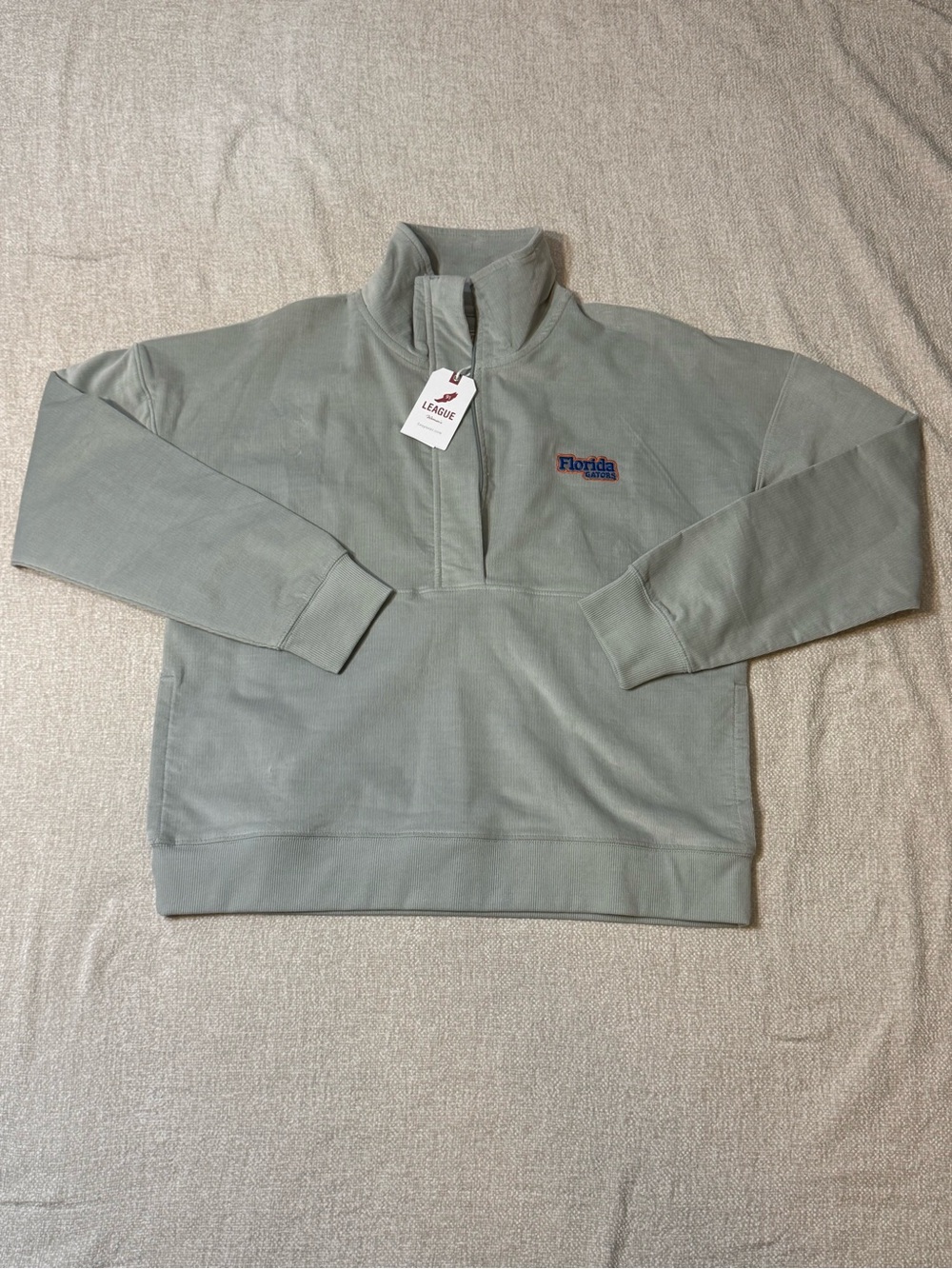 Florida Gators League 91 L Quarter Zip Corduroy Pullover Preppy NCAA NWT